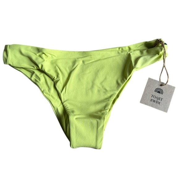 Toast Swim X Free People Signature Low Rise Hipster Bikini Bottom Daiquiri Green - Picture 1 of 7